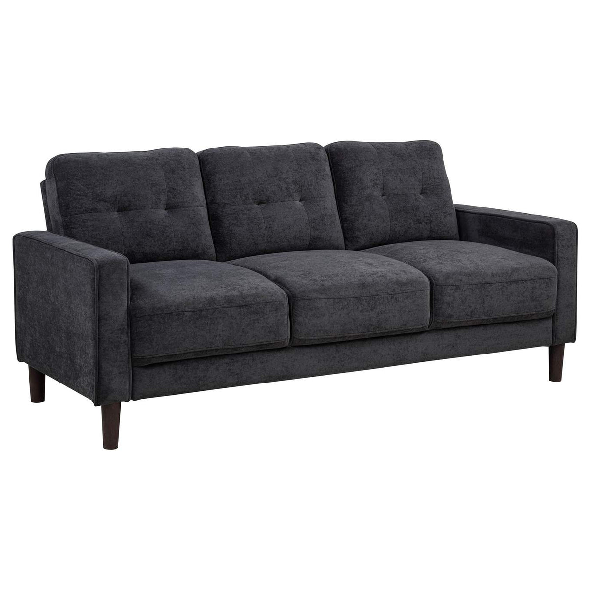 509981-S3 Bowen II 3-piece Upholstered Track Arm Sofa Set Steel Grey