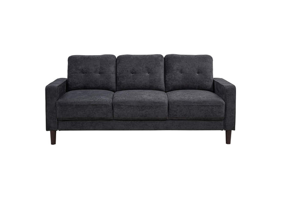 509981-S3 Bowen II 3-piece Upholstered Track Arm Sofa Set Steel Grey