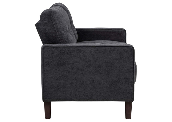 509981-S3 Bowen II 3-piece Upholstered Track Arm Sofa Set Steel Grey