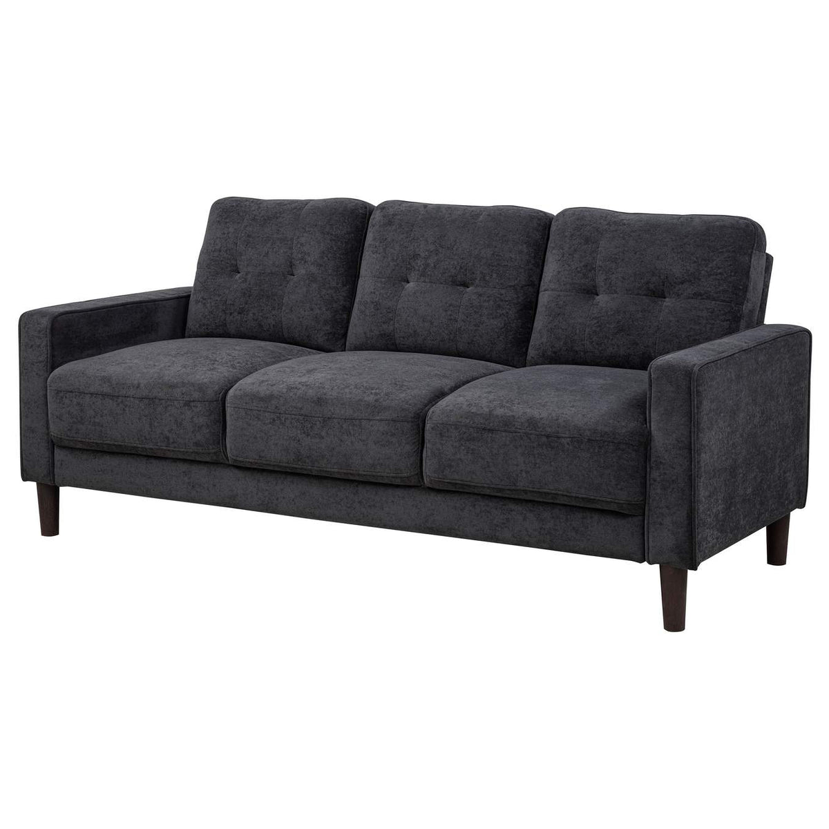 509981 Bowen II Fabric Upholstered Track Arm Sofa Steel Grey