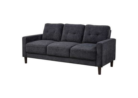 509981 Bowen II Fabric Upholstered Track Arm Sofa Steel Grey