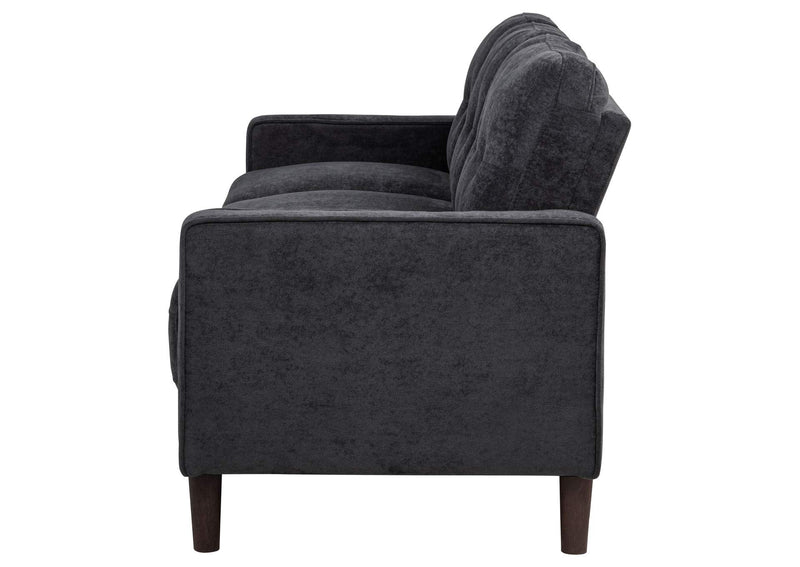 509981 Bowen II Fabric Upholstered Track Arm Sofa Steel Grey