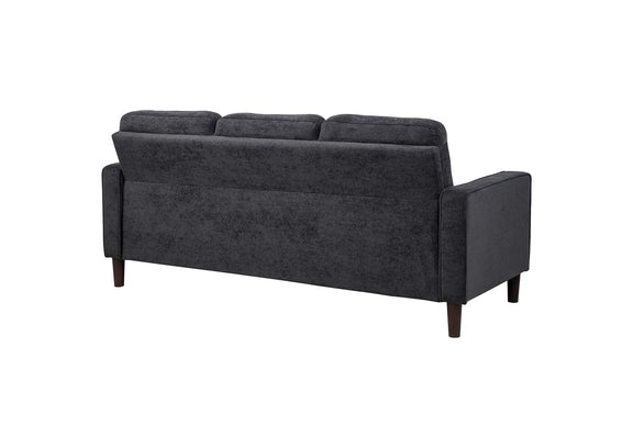 509981 Bowen II Fabric Upholstered Track Arm Sofa Steel Grey