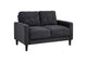 509982 Bowen II Fabric Upholstered Track Arm Loveseat Steel Grey