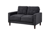 509982 Bowen II Fabric Upholstered Track Arm Loveseat Steel Grey