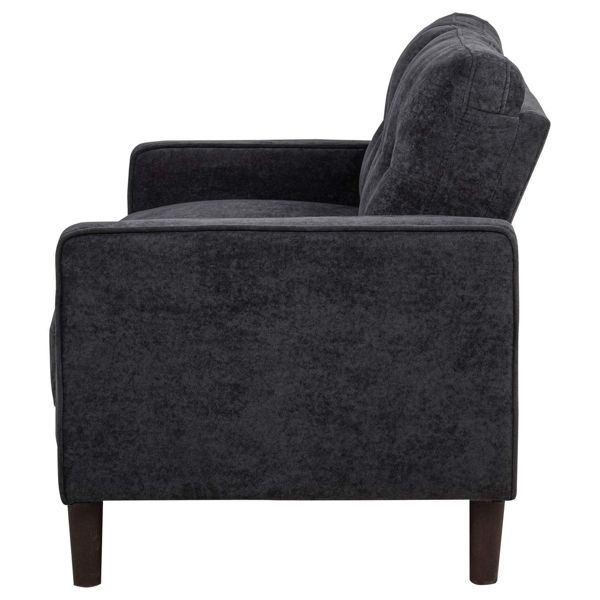 509982 Bowen II Fabric Upholstered Track Arm Loveseat Steel Grey