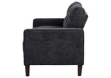 509982 Bowen II Fabric Upholstered Track Arm Loveseat Steel Grey