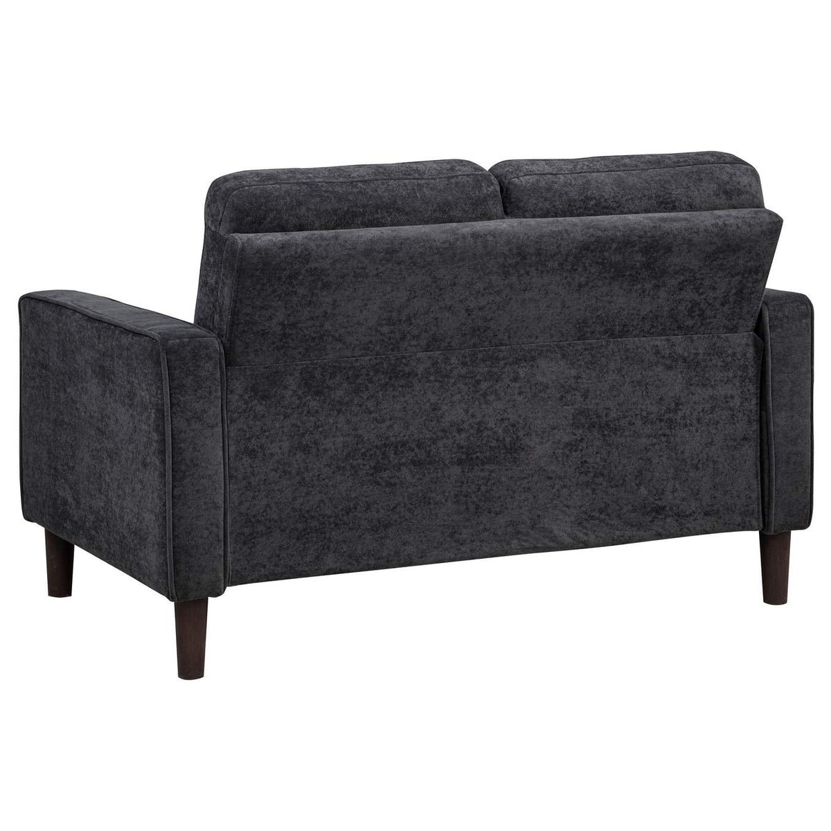 509982 Bowen II Fabric Upholstered Track Arm Loveseat Steel Grey