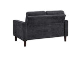 509982 Bowen II Fabric Upholstered Track Arm Loveseat Steel Grey