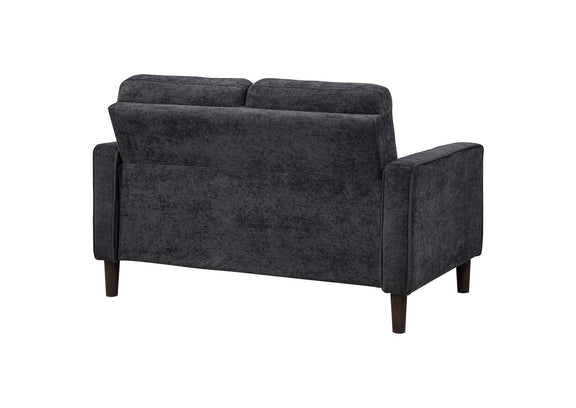 509982 Bowen II Fabric Upholstered Track Arm Loveseat Steel Grey