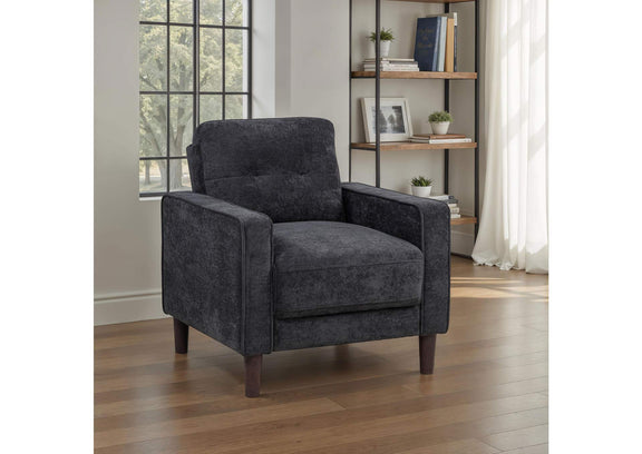 509983 Bowen II Fabric Upholstered Track Arm Chair Steel Grey