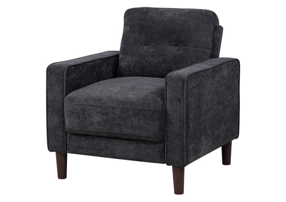 509983 Bowen II Fabric Upholstered Track Arm Chair Steel Grey