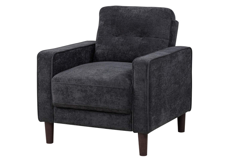 509983 Bowen II Fabric Upholstered Track Arm Chair Steel Grey