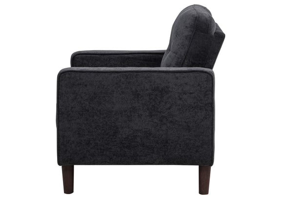 509983 Bowen II Fabric Upholstered Track Arm Chair Steel Grey