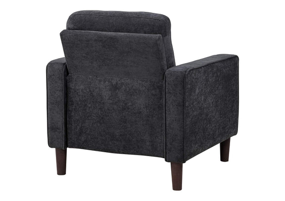 509983 Bowen II Fabric Upholstered Track Arm Chair Steel Grey