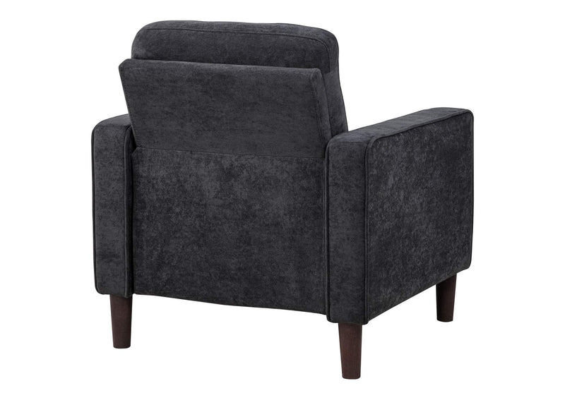 509983 Bowen II Fabric Upholstered Track Arm Chair Steel Grey
