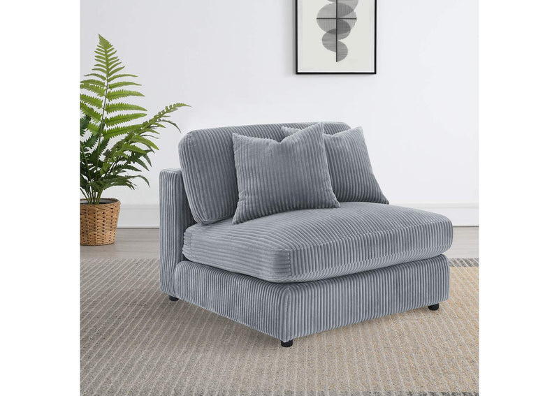 509997 Blaine Upholstered Armless Chair Fog
