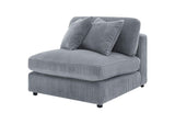 509997 Blaine Upholstered Armless Chair Fog