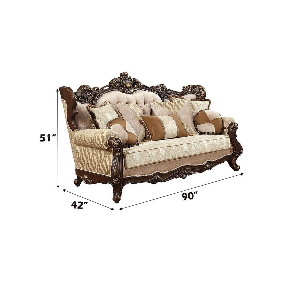 51050 Shalisa Sofa with 7 Pillows - Same Lv01585