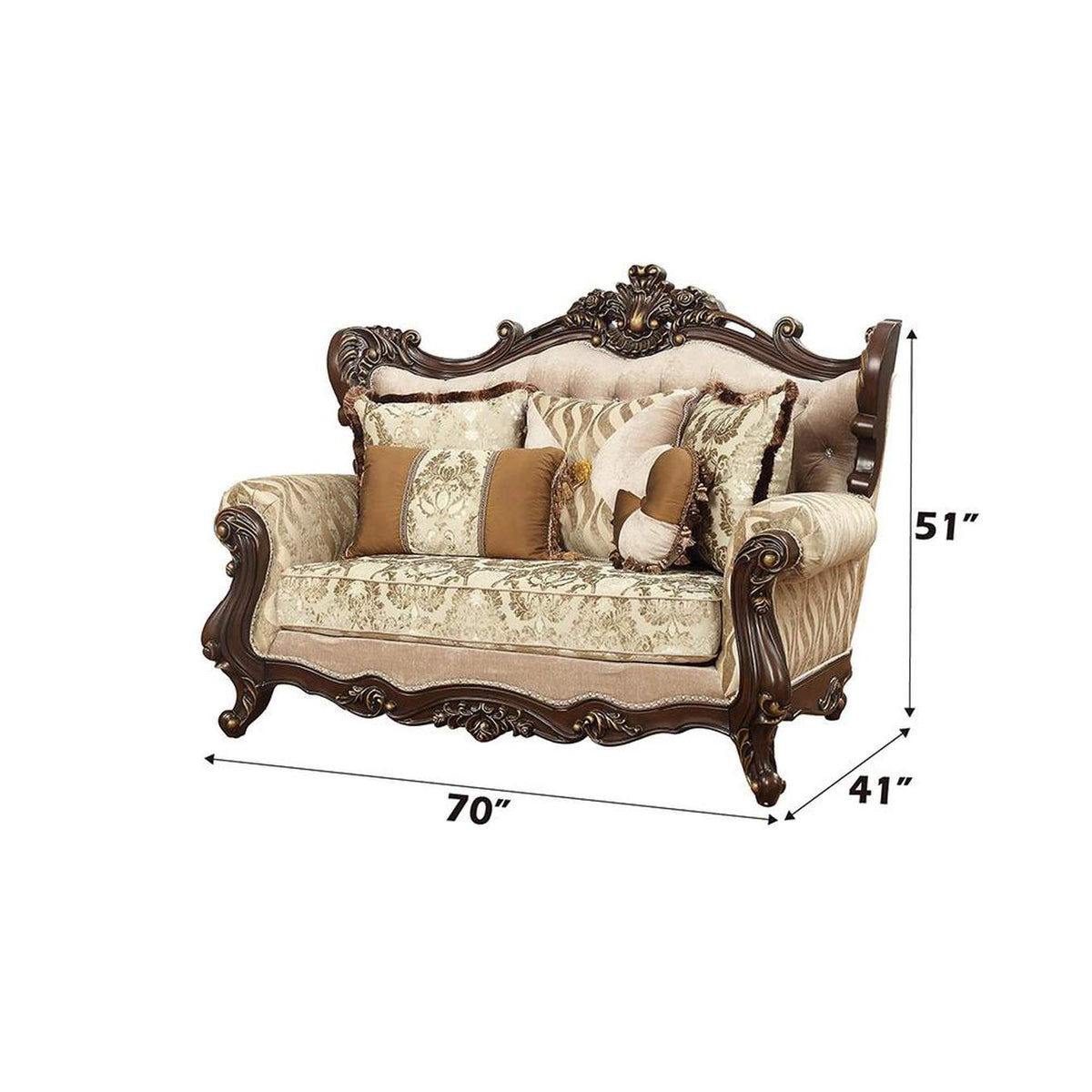 51051 Shalisa Loveseat with 5 Pillows - Same Lv01586
