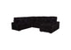511049 Devonshire Sleeper Sectional Sofa Storage Chaise Black