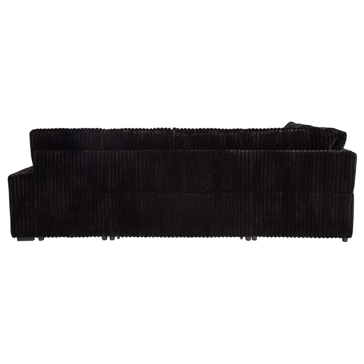 511049 Devonshire Sleeper Sectional Sofa Storage Chaise Black