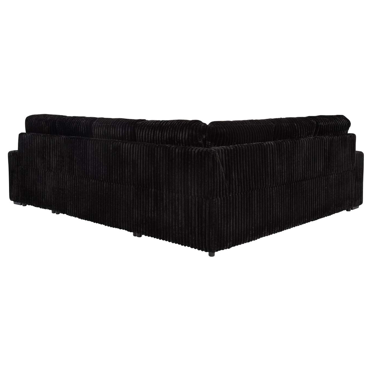 511049 Devonshire Sleeper Sectional Sofa Storage Chaise Black