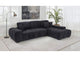 511061 Octavia Upholstered Sectional Chaise Sofa Black