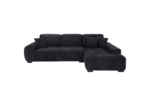 511061 Octavia Upholstered Sectional Chaise Sofa Black