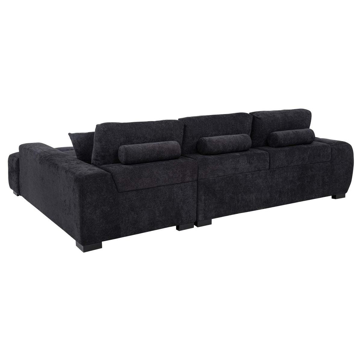 511061 Octavia Upholstered Sectional Chaise Sofa Black