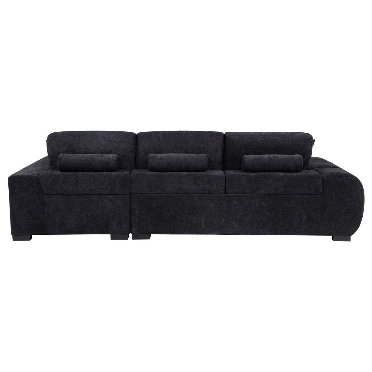 511061 Octavia Upholstered Sectional Chaise Sofa Black
