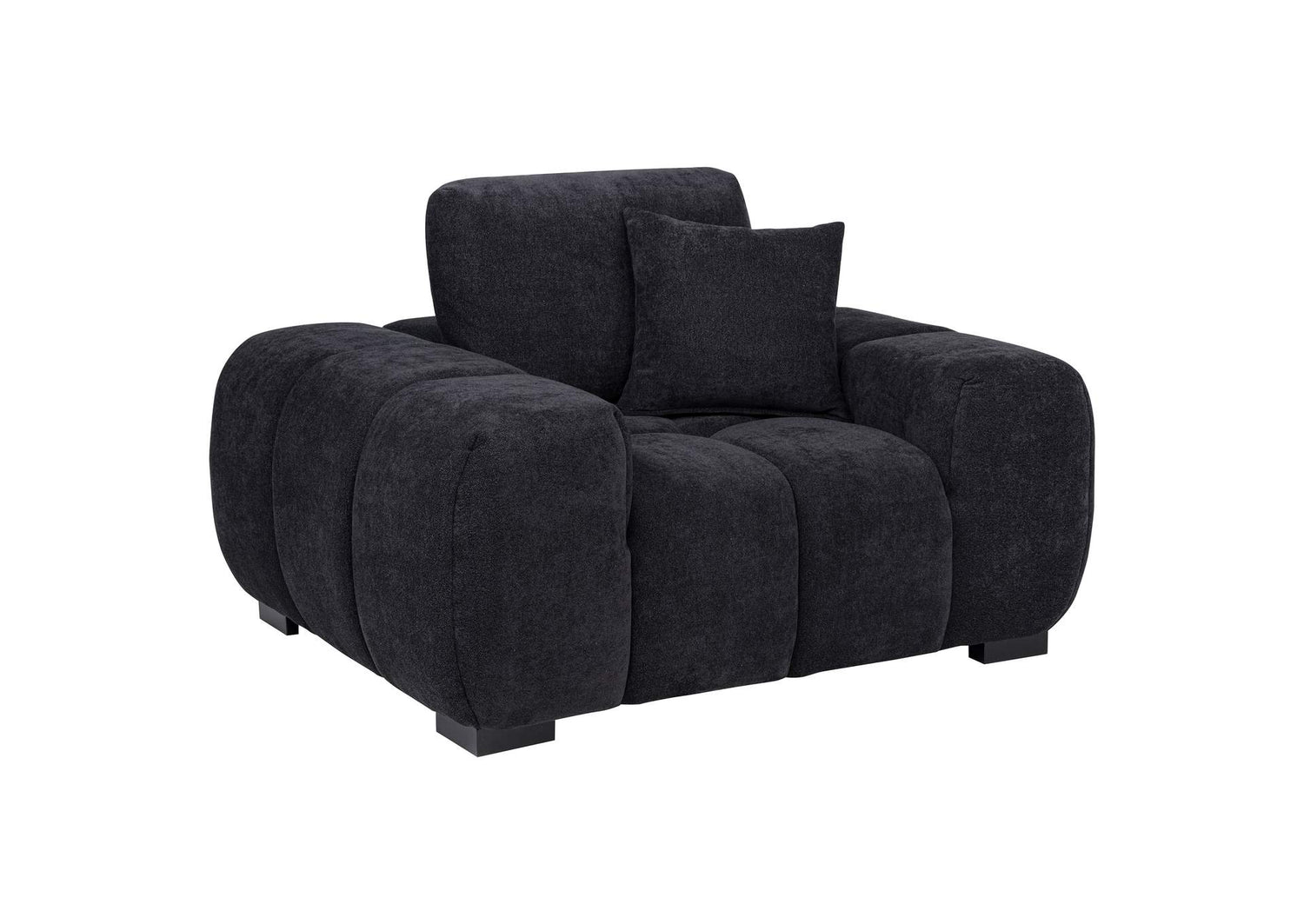 511063 Octavia Upholstered Track Arm Accent Chair Black