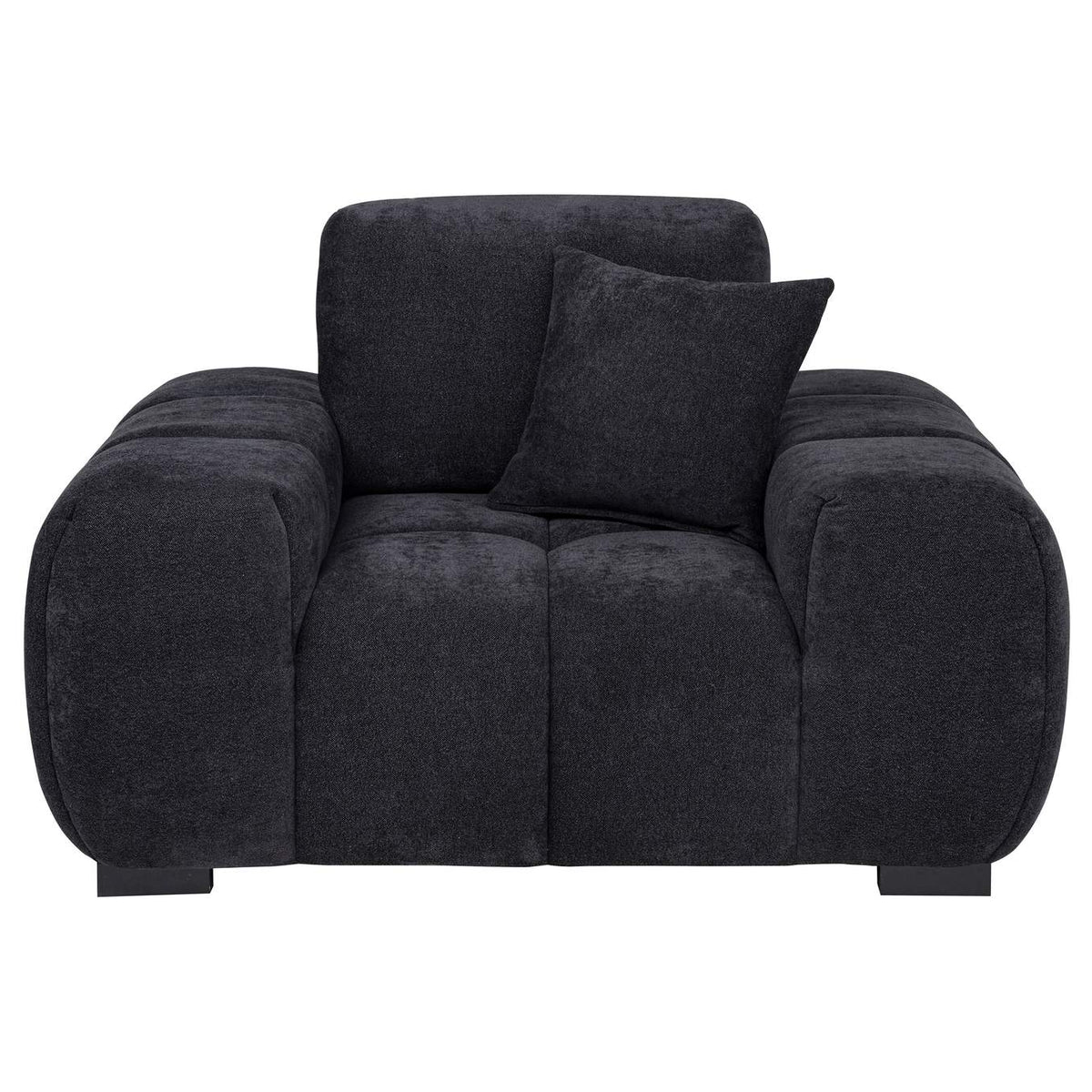 511063 Octavia Upholstered Track Arm Accent Chair Black