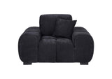 511063 Octavia Upholstered Track Arm Accent Chair Black