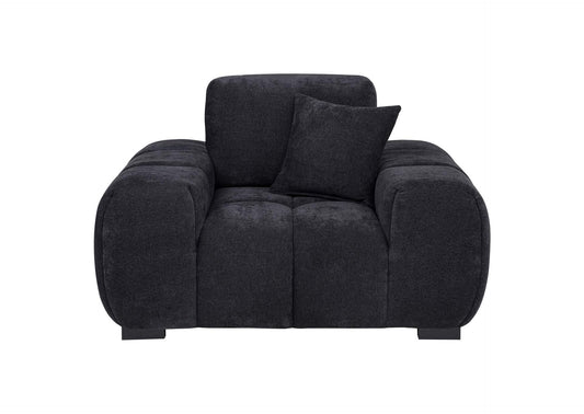 511063 Octavia Upholstered Track Arm Accent Chair Black