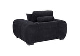 511063 Octavia Upholstered Track Arm Accent Chair Black