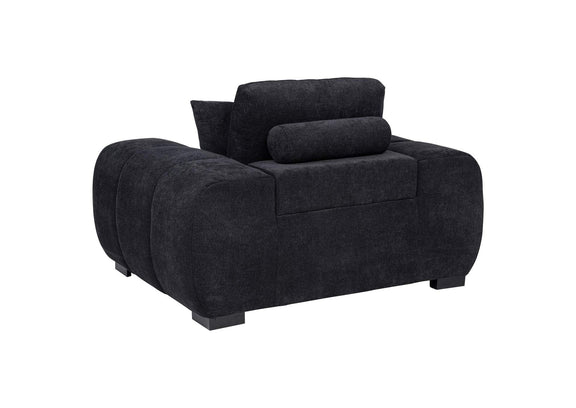 511063 Octavia Upholstered Track Arm Accent Chair Black