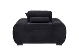 511063 Octavia Upholstered Track Arm Accent Chair Black