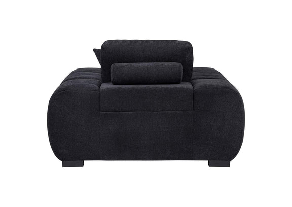 511063 Octavia Upholstered Track Arm Accent Chair Black