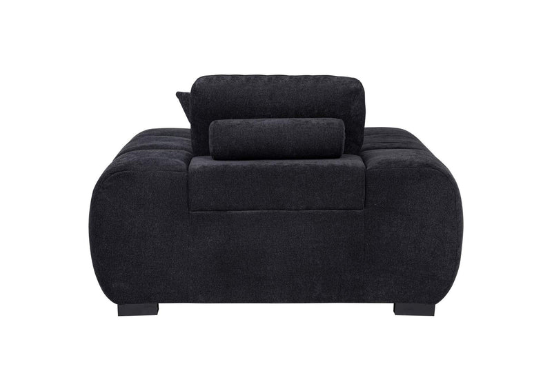 511063 Octavia Upholstered Track Arm Accent Chair Black