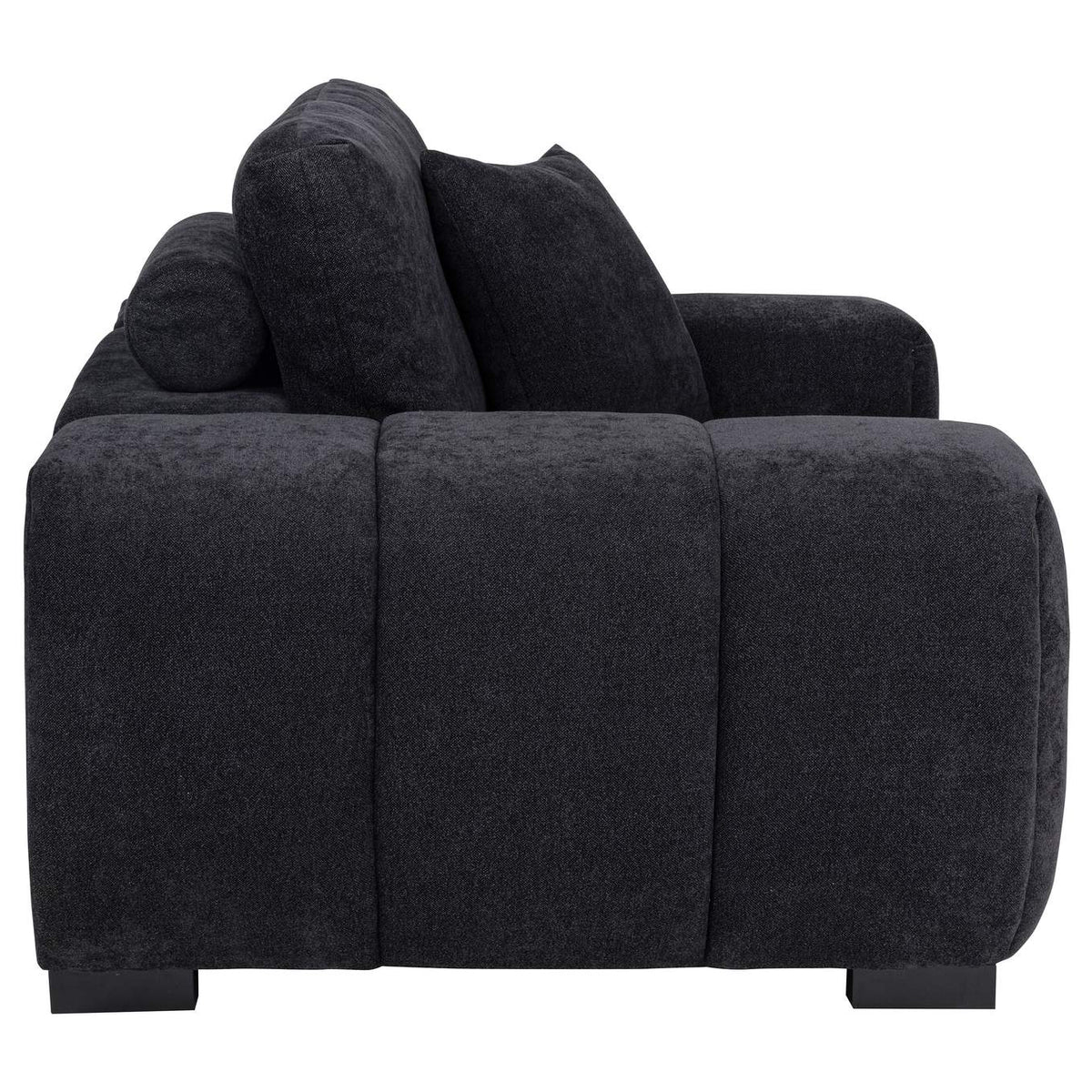 511063 Octavia Upholstered Track Arm Accent Chair Black