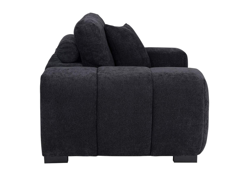 511063 Octavia Upholstered Track Arm Accent Chair Black