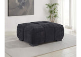 511064 Octavia Upholstered Rectangular Ottoman Black
