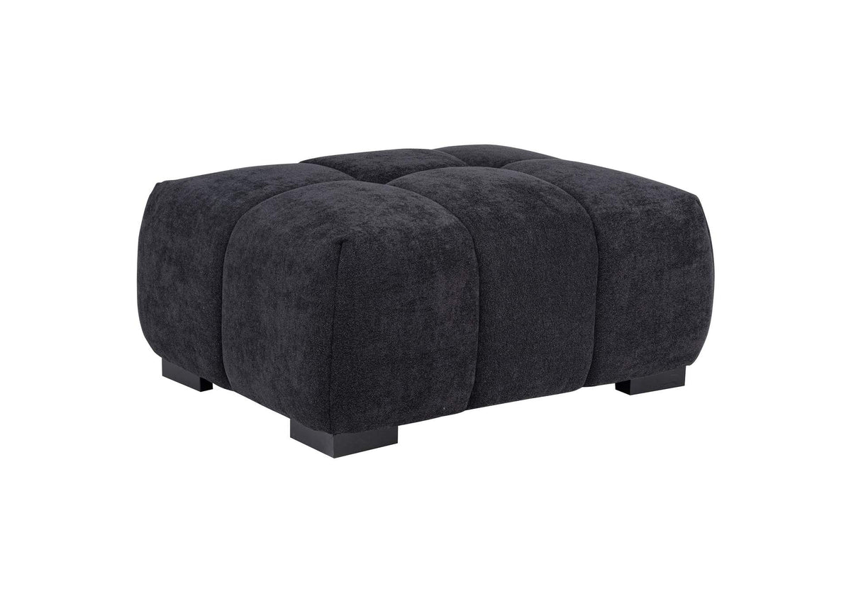 511064 Octavia Upholstered Rectangular Ottoman Black
