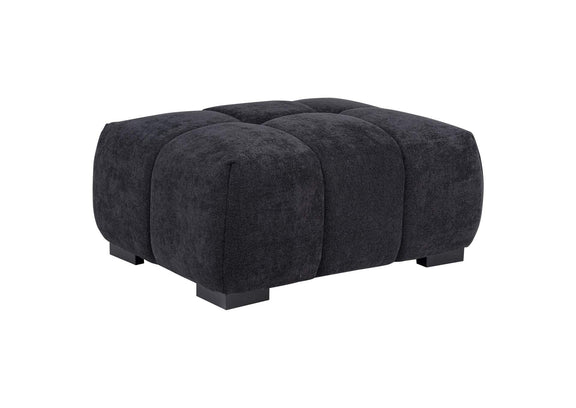 511064 Octavia Upholstered Rectangular Ottoman Black