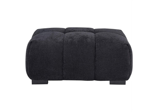 511064 Octavia Upholstered Rectangular Ottoman Black