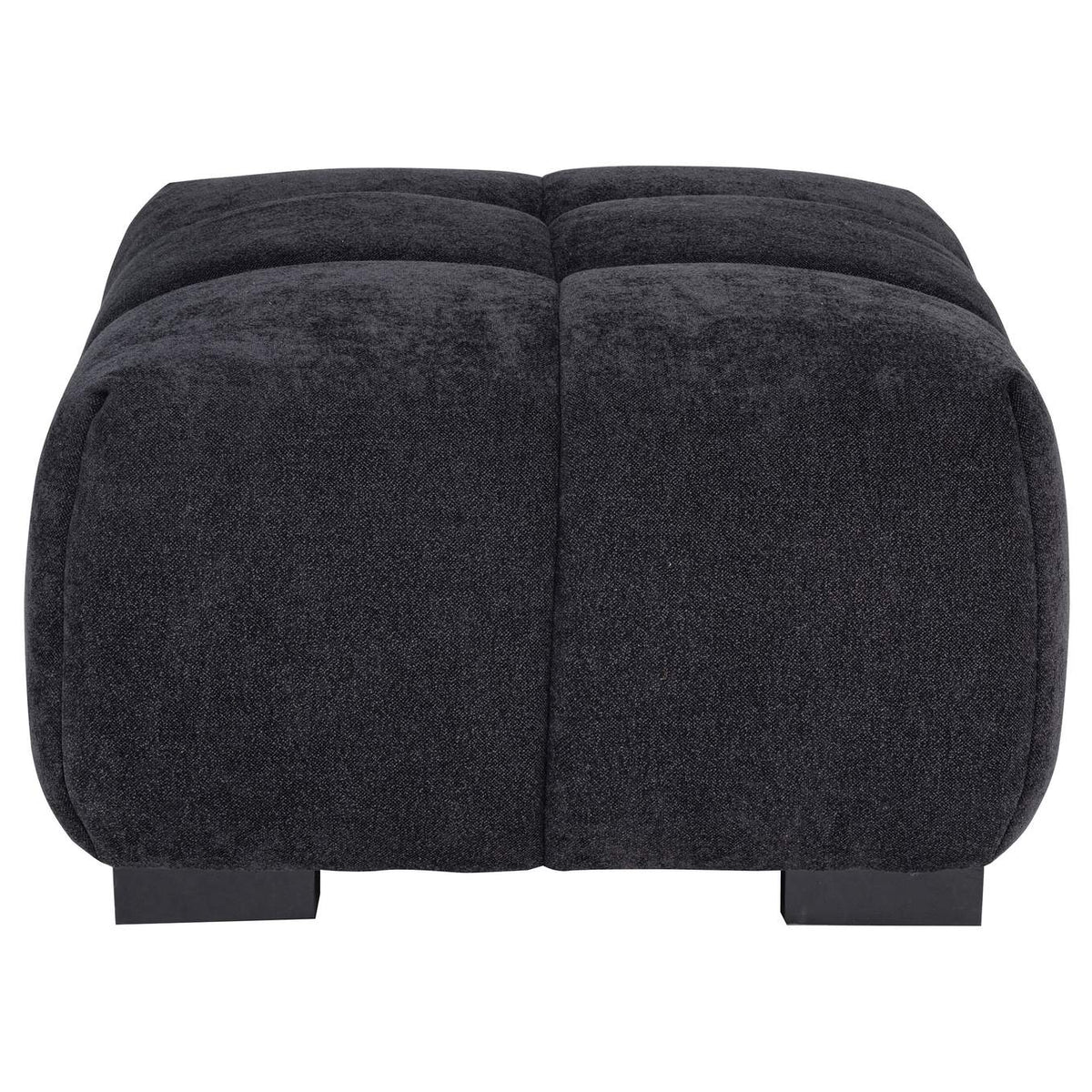 511064 Octavia Upholstered Rectangular Ottoman Black
