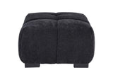 511064 Octavia Upholstered Rectangular Ottoman Black