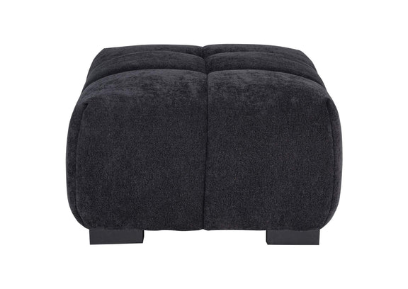 511064 Octavia Upholstered Rectangular Ottoman Black
