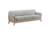 511071-S2 Vaughn 2-piece Fabric Upholstered Flared Arm Sofa Set Grey